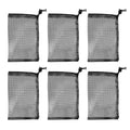 Aquarium Filter Media Bags, Fine Mesh Filter Bags, Mesh Bags for Activated Carbon Resin Filters, Reusable Fish Tank Filter Bags, Black, 9.8"x5.9" 6Pcs