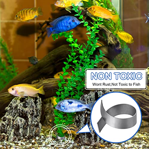15 Pcs Aquarium Plant Over Weight Anchor 5 Inch Can Cut Metal Strips 250g Plant Weights Anchors for Fish Tank Reinforced Weight Prevents Floating