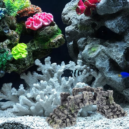 Aquarium Decorative Bridge Mini Resin Bridge Model for Fish Tank Landscaping Micro Garden Accessory for Aquarium Décor