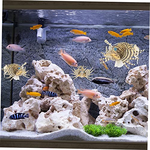 YARNOW Fish Tank Accessory Realistic Landscape Fake Fish Safe Suction Cup Silicone