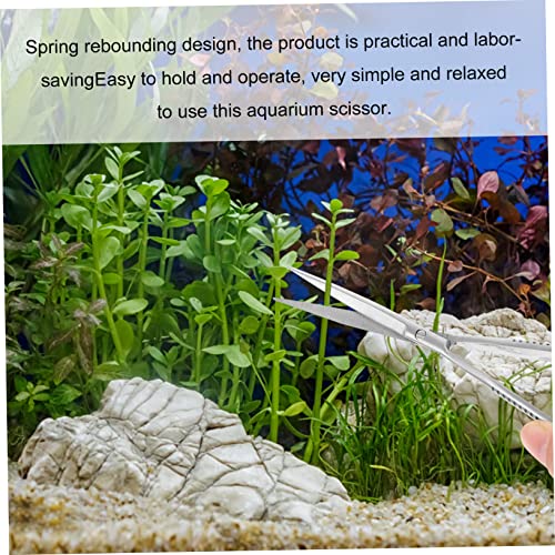 TOYANDONA Aquarium Spring Scissors Professional Aqua Plant Clipper for Cleaning and Trimming Water Grass Accessories Fish Tanks Durable and Flexible Design
