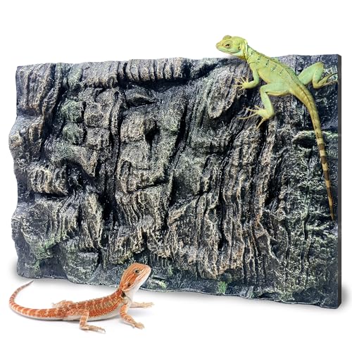 23.6x17.7in Rock Terrarium Background,3D Reptile Tank Background Board,Amphibian Stereo Backdrop Wall,Lizard Snake Gecko Spider Turtle Fish pet silo Background Decorative Panel(Paleyellow) - color: Paleyellow-23.6"* 11.8"（1pcs）