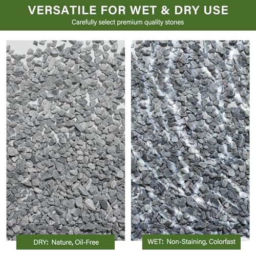 NUPICK 6 lbs Pebbles for Indoor Plants, 1/5 Inch Pea Gravel for Fish Tank, Decorative Rocks for Succulent, Natural River Stones for Vases, Cactus, Landscaping, Bird Bath, Aquarium, Grey - color: Grey, size: 6 lb