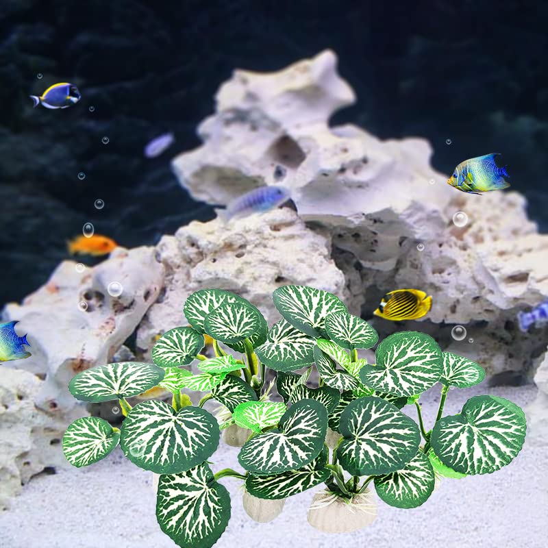 6PCS Aquarium Plants Fish Tank Decorations Betta Silk Plastic Plants for Aquarium Decor - color: C-6pcs Set/Green