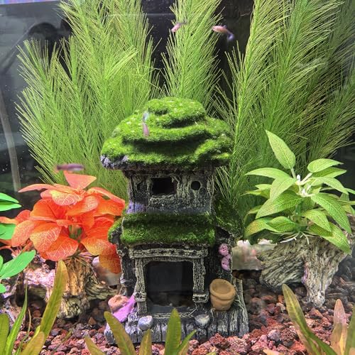 M2cbridge Fish Tank Artificial Silk Green Water Plants Aquarium Decor Soft Grass 3 Pack,12" - color: 3pcs,12"