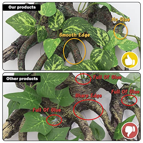 AQUA KT Reptile Climb Tree Branch Rock Background Decoration with Suction Cup for Terrarium Amphibian Lizard Snake - color: Terrarium Background