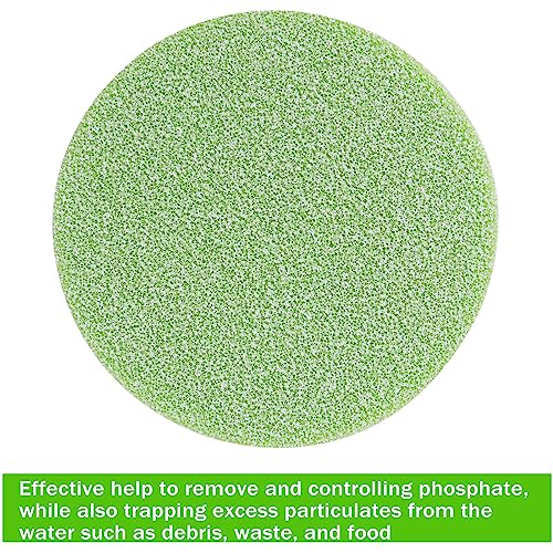 Poweka Phosphate Reducer Filter Pads, Compatible with Fluval FX4/FX5/FX6, 6 Count, Green, Aquarium Filter Accessories - color: green
