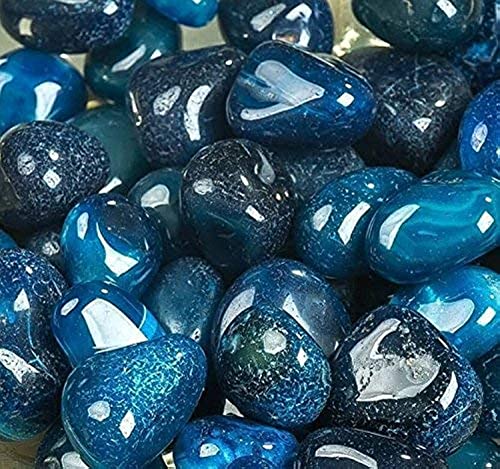 Blue River Rocks, Garden Rocks, Outdoor Decorative Stones, Natural Gravel, for Aquariums, Landscaping, Vase Fillers, Succulent, Tillandsia, Cactus Pot, Terrarium Rocks, 4.5 lb (72 oz)