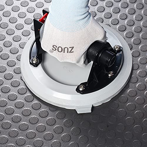 8" Glass Suction Cup Heavy Duty Hand-held Glass Lifter, Industrial Vacuum Lifter with handle for Granite Lifting &Window Replacement, 400 lbs Load Capacity/Carring Case（Gray suction cup） - size: 8" glass suction cup