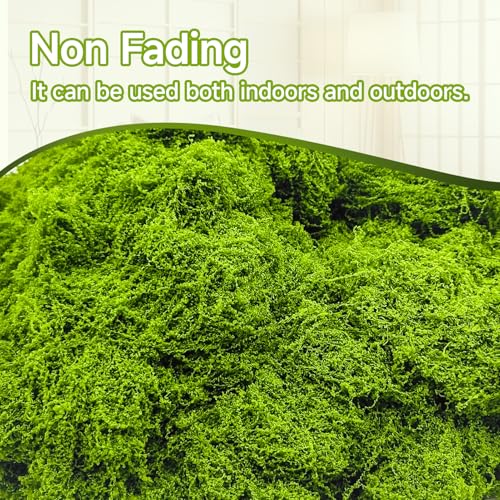 Fake Green Moss for Potted Plants Indoor, 5.3oz Artificial Moss for Crafts, Faux Moss Decor for Fairy Garden, DIY Decorative, Model Making, Walls, Glass Containers, Home - color: Dark Green 5.3oz