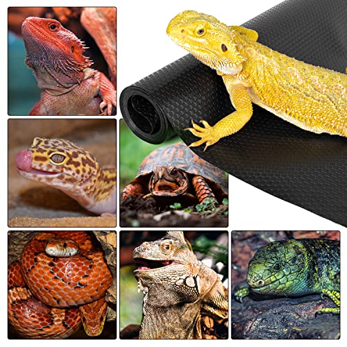 REPTI ZOO Reptile Substrate Mat Terrarium Carpet, 118" x 23.6" Non-Adhesive Reptile Terrarium Bedding Substrate Liner, Reptile Tank Accessories for Bearded Dragon,Leopard Gecko,Lizard,Tortoise