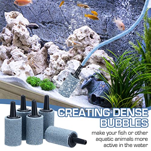 Irenare 100 Pieces 1 Inch Air Stone Cylinder Air Pump Aquarium Air Stone Accessories Aerator Diffuser for Small Buckets Nano Fish Tank Hydroponics