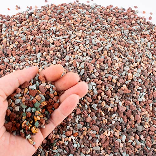 7lb Mix Lava Rocks for Plants in Door -Gravel Pebbles for Bonsai Succulent Cactus Potting Soil and Vase Fillers, Fairy Gardening,Top Dressing - color: Mix Gravel, size: 7lb