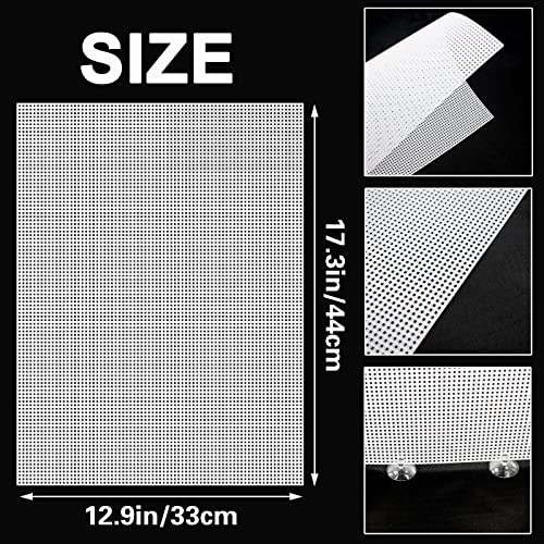 2 Pack Fish Tank Divider, Plastic Grid Cuttable Grid Plate Fish Separator with 12 Suction Cups DIY Designed Clear Easy to Bent 17 * 13in
