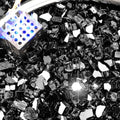 NUPICK 10 Pound Fire Glass, 1/2 Inch Reflective Fire Glass, Fit with Fire Pit Glass and Fireplace Glass, Black - color: Black, size: 10 Pound (1/2")