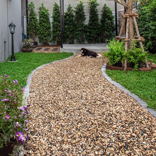 2 lbs Aquarium Gravel, 3-6mm Fish Tank Gravel, Succulent Cactus Pea Gravel for Indoor Plants, River Rocks for Gardening, Flower Pots, Vase Fillers, Garden Landscaping - size: 3-6mm