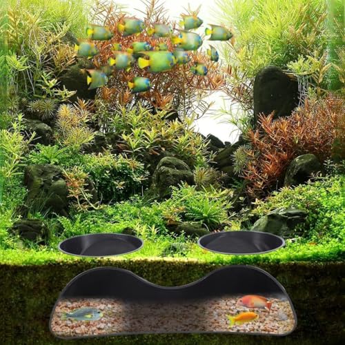Aquarium Underground Tunnel Cave Natural Curve Two Hole Landscape Decoration, Hiding Place, Shelter, Tunnel, Cave for Shrimp, Fish, Ideal for Various Aquariums
