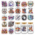 Funny UV DTF Stickers - 20 Sheets Cute Highland Cow Raccoon UV DTF Cup Wraps for 16 20 oz Glass, If I'm Moody Give Me Foody Fun Ghost Skull Butterfly Transfer Sticker Decal DIY Water Bottle Decoration - style: Funny Quotes