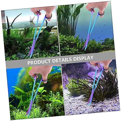 Happyyami Aquatic Aquascaping Scissor Cleaning Aquarium Clipper Professional Aquatic Plant Scissor Professional Aquarium Scissor Fish Tank Scissor Tools Aquarium Tool Aquatic Tools