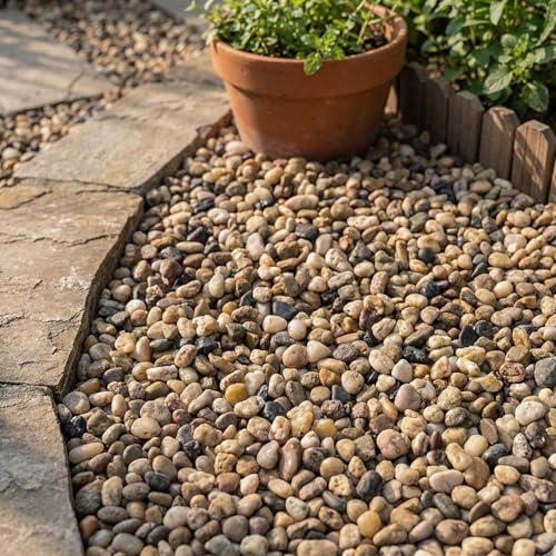 River Rocks Decorative Ornamental Vase Filler 0.5" - 0.75" Natural Aquarium Gravel 30 lbs - Landscaping Pebbles for Indoor Plants, Succulents,Terrarium & Home Decor, DIY & Crafting – Royal Imports - size: Small - 30 lbs, style: Natural