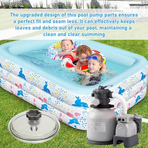 SF15110 Pool Leaf Trap Cover Lid with O-Rings and Valve, Fits Intex 11823, SF80110-2, SF80110-1, ECO15110-2 Models, 12 Inch Sand Filter Pump Replacement Parts
