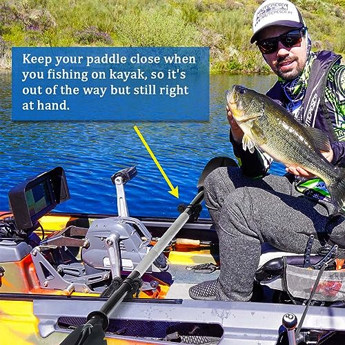 Huntury Kayak Paddle & Fishing Net Holder - Track Mount Accessories for Canoe, Paddle Board - style: 2024
