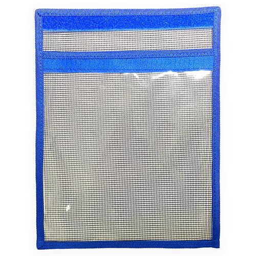 12" x 9" Fishing Lure Bag, 5 Pcs Blue Mesh Foldable Unrigged, for Saltwater & Freshwater Tackle Storage, Includes Single Pouch Vinyl Organizer, Ideal for Trolling Lures, Marlin & Offshore Fishing