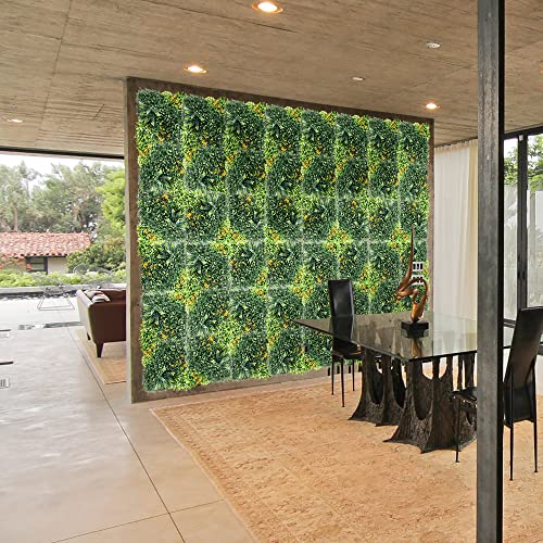 TANG 20"x20"-1PC Artificial Greenery Boxwood Panels Grass Wall Panel, Faux Privacy Fence Ivy Screens Backdrop Fake Hedge for Indoor Outdoor Wedding Décor, Style-8 - color: 20"x20" Panel-8, size: 20"x20"