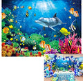 7x5ft Ocean Dolphins Backdrop Under The Sea Whale Backdrop for Kids Aquarium Corals Tropical Fish Background Underwate Baby Shower Backdrops for Photoshoot