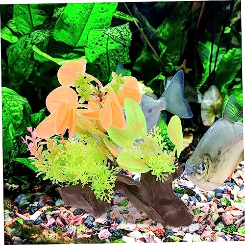 MERRYHAPY Desktop Aquarium Grass Realistic Fake Plant Decor for Fish Tank for Aquatic Landscapes Natural Style Aquarium Accessories