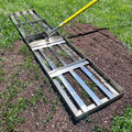 Rocklin™ Lawn Leveling Rake | Stainless Steel Leveling Tool | Level Soil or Dirt Ground Surfaces Easily | 48” x 10” Ground Plate | 78” Extra Long Handle Yard for Dad, Husband & Men - size: 48 Inches