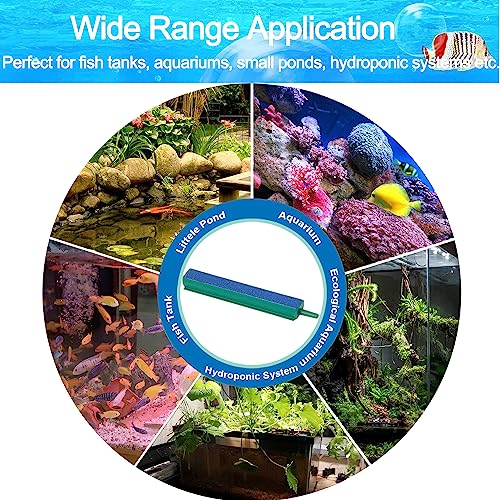 Aquarium Air Stone 10 Inch Long Air Stone Bar Kit with Square Oxygen Diffuser Bubble Release Mineral Airstones for Fish Tank Pumps DWC Bucket Reservoir Pond - color: Blue, size: 10 Inch