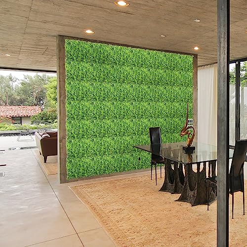 TANG 20"x20"-1PC Artificial Greenery Boxwood Panels Grass Wall Panel, Faux Privacy Fence Ivy Screens Backdrop Fake Hedge for Indoor Outdoor Wedding Décor, Fern with Backing - color: Fern With Backing, size: 20"x20"