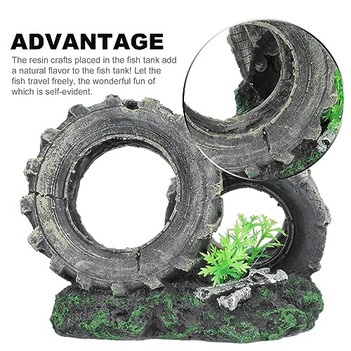 DOITOOL Fish and Shrimp Hideout House Cars Ornament Cars Accessories Desktop Accessories Fish Hideaway Aquarium Hideouts Aquarium Decoration Tank Decor Tank Decorations Tire