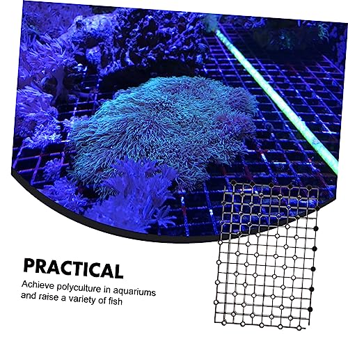 Happyyami 2pcs Aquarium Divider for Gravel Tanks Convenient Under Gravel Plates for Easy Installation and Water Circulation Fish Tanks and Black - color: Black
