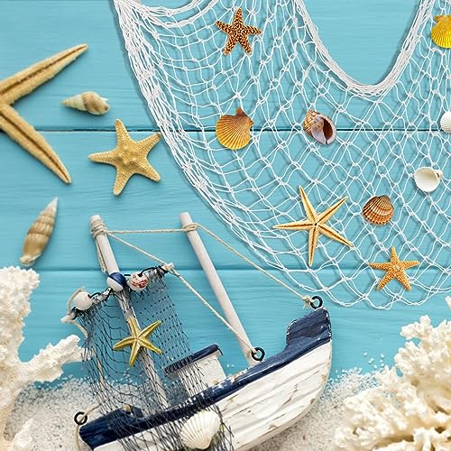 2 Pack Fish Net Decorations for Party - color: Off White