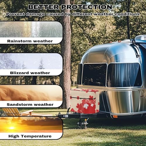 Canadian Flag Music Double 20lb RV Propane Tank Cover Travel Trailer Polyester Waterproof Cover with Zipper RV Parts RV Accessories - color: Canadian Flag Music, size: S(20LB)
