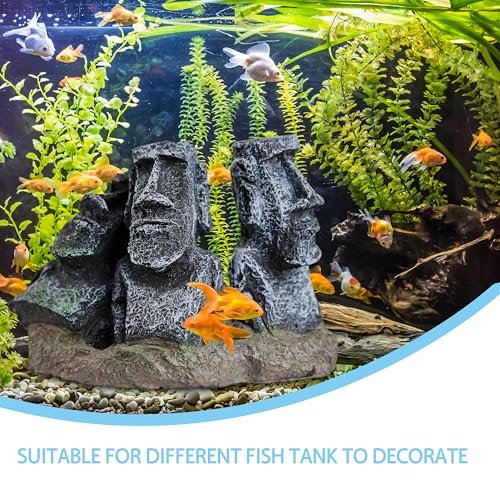 Easter Moai Statue Aquarium Decor – terrariums and Reptile Boxes Tabletop or Office Decoration