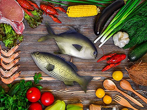 3 Pieces Lifelike Simulated Fish Set, Artificial Marine Seafood Model for Home Decoration, Aquarium Landscape, Stage Drama & Photography Props