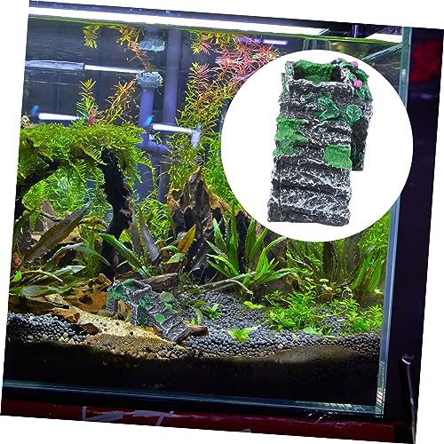 Yardwe Aquarium Landscaping Bridge Resin Turtle Hideout Fish Cave Ornament for Basking and Climbing Durable Design for Fish Tanks and Reptiles S