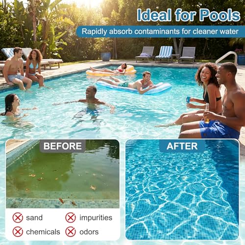 MAQIHAN 50PCS Pool Filter Balls for Sand-Filter - Dry Filter Sand Balls,Reusable Swimming Pool Filter Media,Soft Filtration Balls,Sand Filter Ball Suitable for Aquarium Tank,Pools Sand Filter Systems
