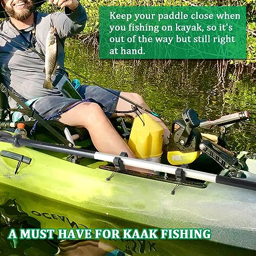 Huntury Kayak Paddle & Fishing Net Holder - Track Mount Accessories for Canoe, Paddle Board - style: 2023
