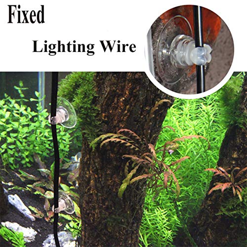 Aquarium Suction Cup Clips Air Tube Holders for Fish Tank,10 Pieces, Fit Tube/Lighting Wire Outer Diameter 0.2-0.23 Inch.