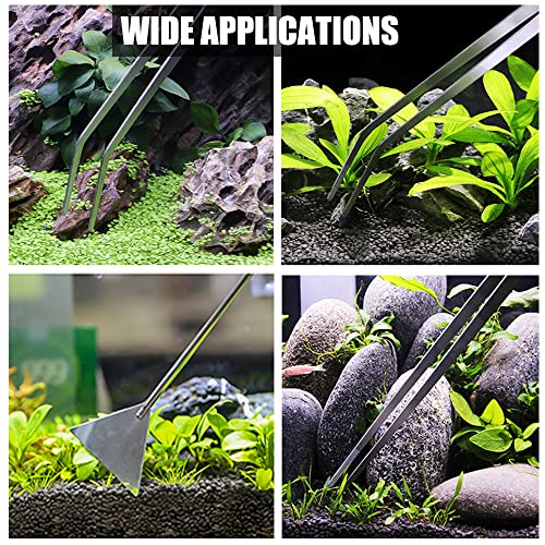 Utoolmart Aquarium Tank Aquatic Spatula Stainless Steel Long Sand Substrate Spatula Algae Scraper Fish Tank Plant Tools Accessories for Aquascaping Cleaning - size: 1pcs