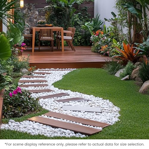 SIDONG 10 lbs White River Rocks, 1.2-2 Inches Matte Pebbles for Indoor Plants, Aquarium Rocks Used in Fish Tank, Decorative Stones for Plants, Vases, Home Décor, Crafting, Garden Landscaping - color: White, size: 10 lbs,1.2-2inch