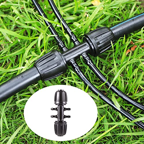 Barbed Tee Irrigation Fittings 1/2 Inch to 1/4 Inch Drip-proof Fitting for Irrigation Pipe (1/2'' ID x 0.60''-0.63'' OD) 6-Way-20 PCS - size: 1/2 inch to 1/4 inch Barbed six-way