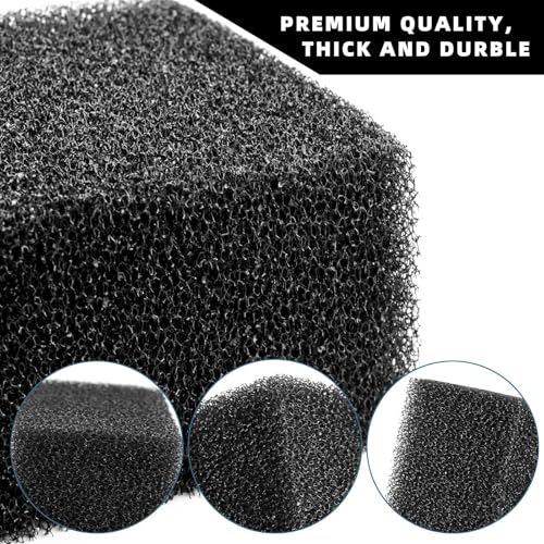 2 Pack 7.5"x 4.7" x 2.75" Aquarium Filter Foam Sponges - Cut-to-Size Media Pad Sheets for Fish Tanks, Ponds & Sump Dividers