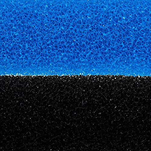 Xiaoyztan 6 Pcs 5.9" x 2.5" Aquarium Pre-Filter Sponges Foam Filter Cartridges with 0.8" Hole Diameter (Blue & Black)