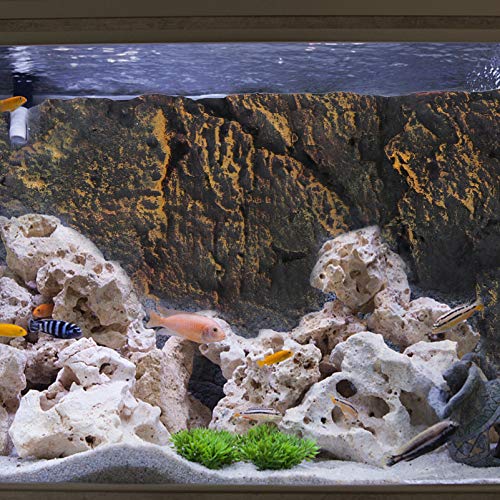 TEHAUX 3D Background Board for Reptile Tank Turtle Tank Background Plate Multi-Purpose Decor for Home Office
