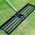 Walensee Large Lawn Leveling Rake, 45"x10" Heavy Duty Lawn Leveler Tool with 7FT Steel Handle, Levelawn Landscape Rake for Topdressing, Soil, Sand, Dirt, Large Yard, Garden, Golf Course - size: 7FT 45"x10"